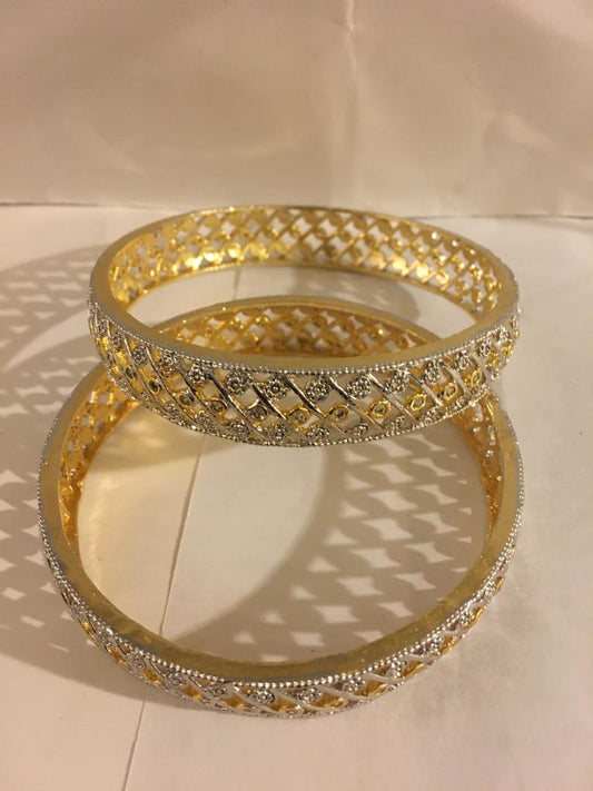 Silver gold pltd with small dimond